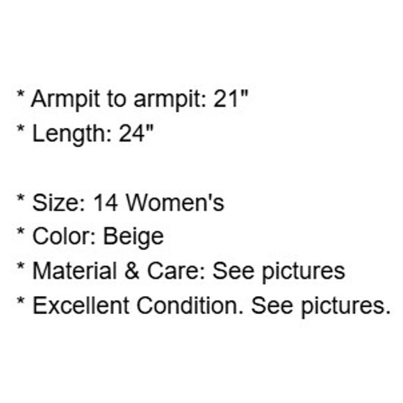 Kasper ASL Jacket Womens 14 Beige Lined Linen Blend Shoulder Pads Safari Career - Picture 4 of 16